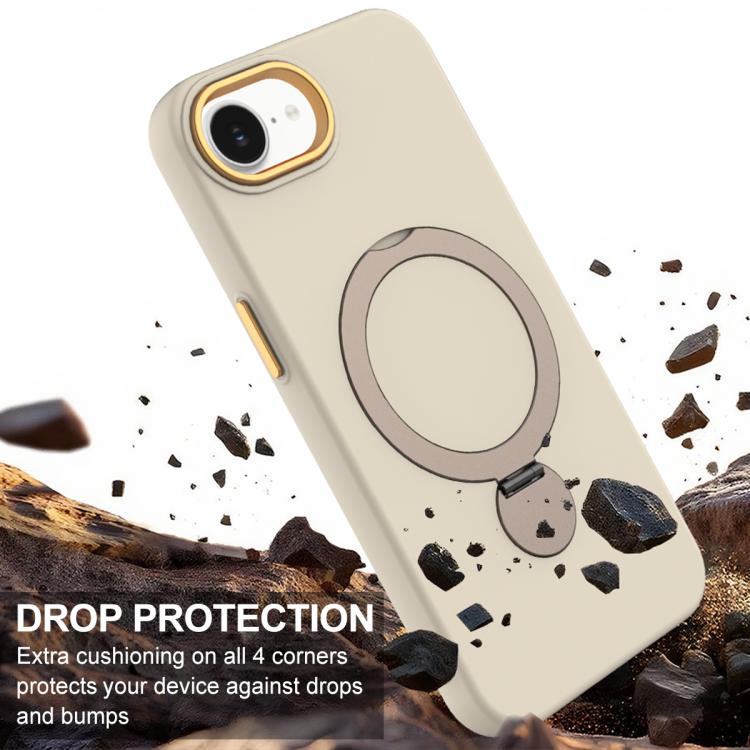 For iPhone 17e / 16e Gen1.5 Pivot Ring Holder TPU Hybrid PC Phone Case