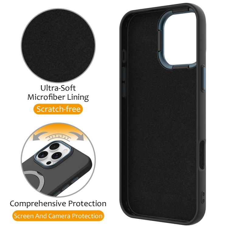 For iPhone 16 Pro Gen1.5 Pivot Ring Holder TPU Hybrid PC Phone Case