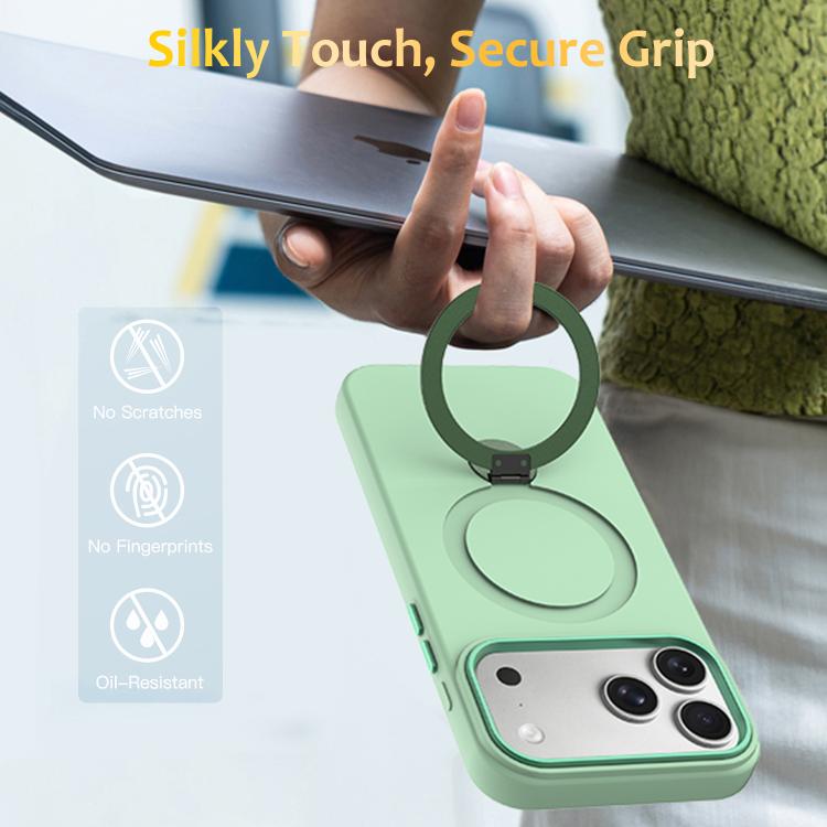 For iPhone 16 Pro Gen1.5 Pivot Ring Holder TPU Hybrid PC Phone Case