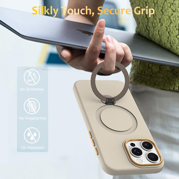 For iPhone 16 Pro Gen1.5 Pivot Ring Holder TPU Hybrid PC Phone Case