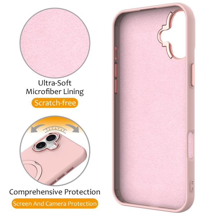 For iPhone 16 Plus Gen1.5 Pivot Ring Holder TPU Hybrid PC Phone Case