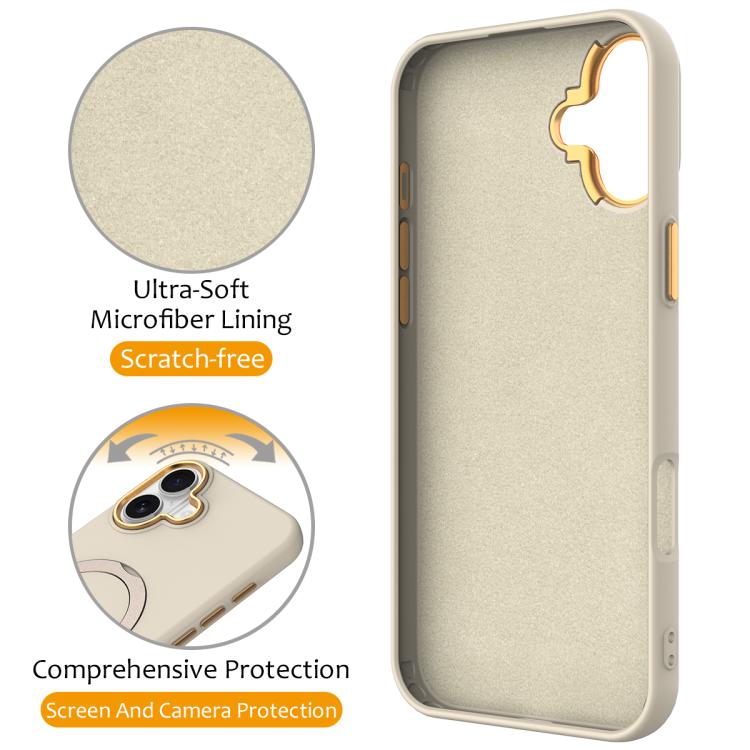 For iPhone 16 Plus Gen1.5 Pivot Ring Holder TPU Hybrid PC Phone Case