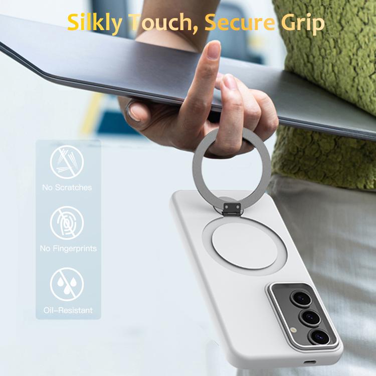 For Samsung Galaxy S24 / S25 5G Gen1.5 Pivot Ring Holder TPU Hybrid PC Phone Case