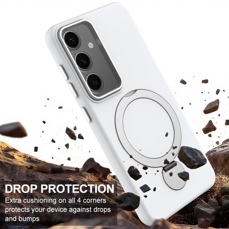 For Samsung Galaxy S24 / S25 5G Gen1.5 Pivot Ring Holder TPU Hybrid PC Phone Case