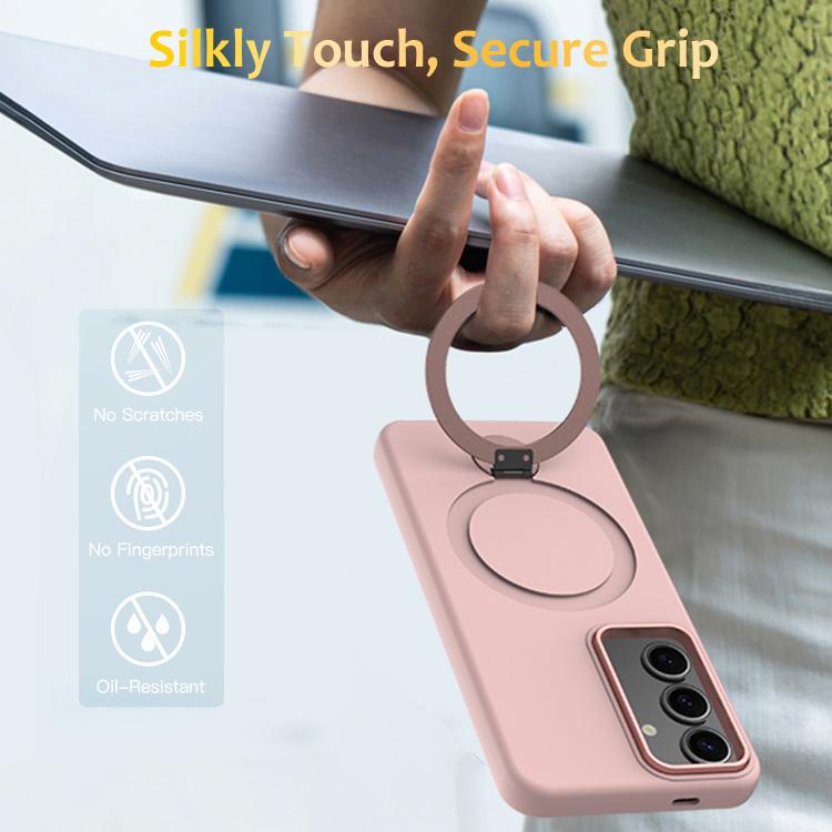 For Samsung Galaxy S24 / S25 5G Gen1.5 Pivot Ring Holder TPU Hybrid PC Phone Case