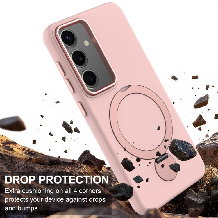 For Samsung Galaxy S24 / S25 5G Gen1.5 Pivot Ring Holder TPU Hybrid PC Phone Case