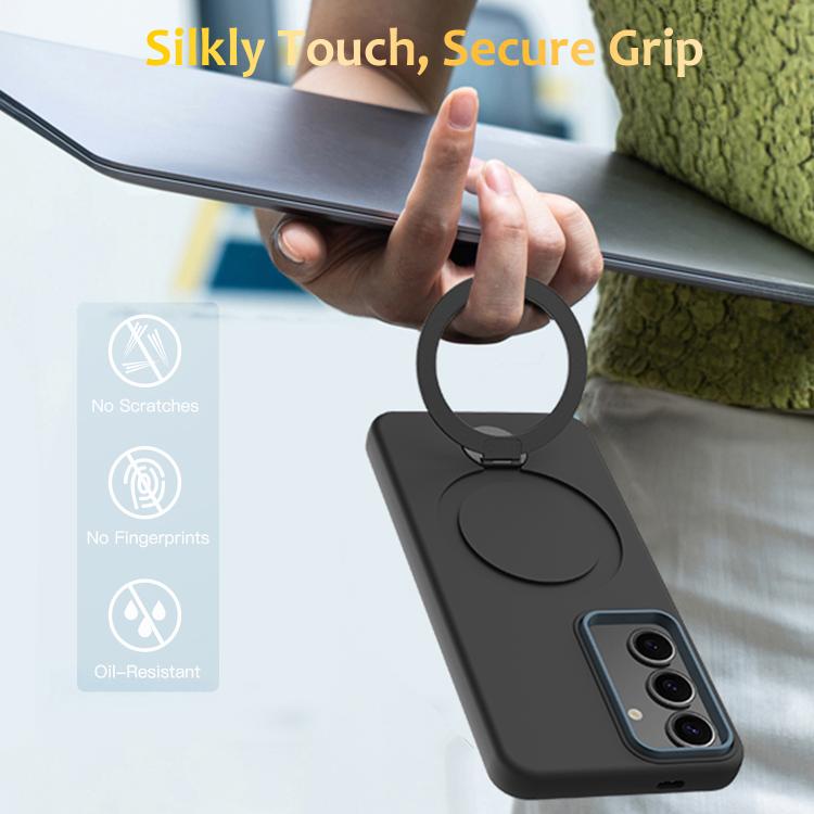 For Samsung Galaxy S24 / S25 5G Gen1.5 Pivot Ring Holder TPU Hybrid PC Phone Case