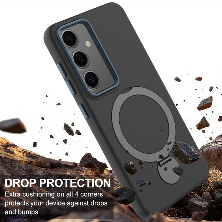 For Samsung Galaxy S24 / S25 5G Gen1.5 Pivot Ring Holder TPU Hybrid PC Phone Case