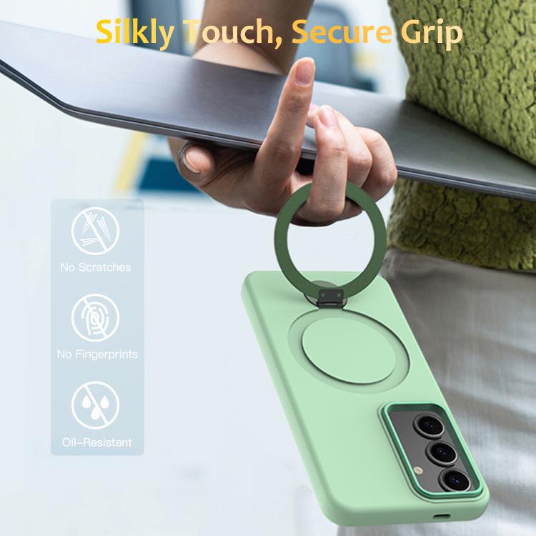 For Samsung Galaxy S24 / S25 5G Gen1.5 Pivot Ring Holder TPU Hybrid PC Phone Case