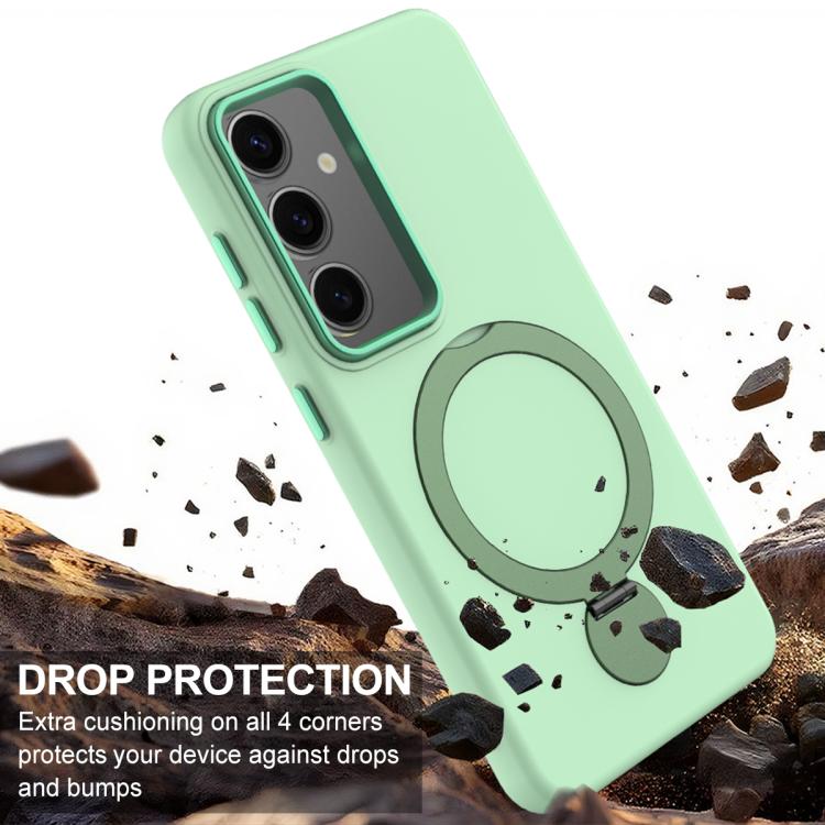For Samsung Galaxy S24 / S25 5G Gen1.5 Pivot Ring Holder TPU Hybrid PC Phone Case