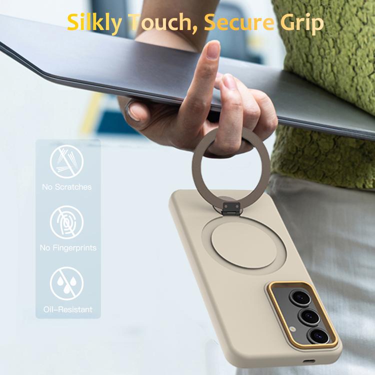 For Samsung Galaxy S24 / S25 5G Gen1.5 Pivot Ring Holder TPU Hybrid PC Phone Case