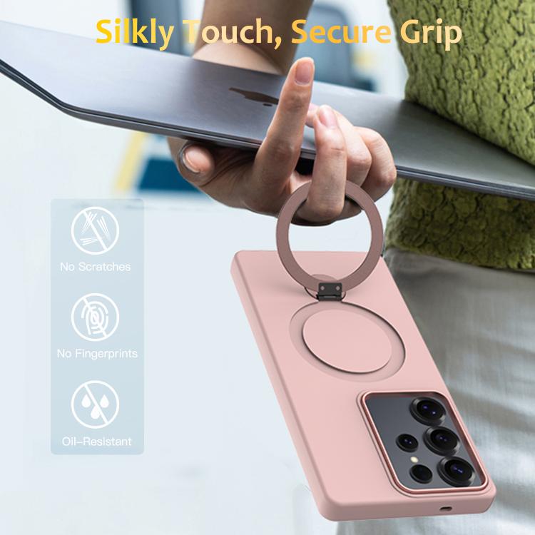 For Samsung Galaxy S24 Ultra 5G Gen1.5 Pivot Ring Holder TPU Hybrid PC Phone Case
