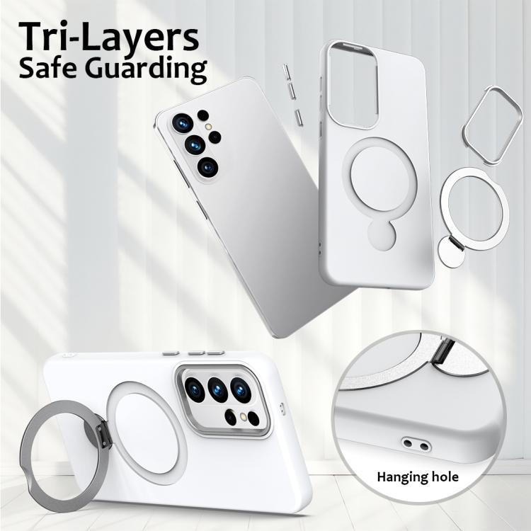 For Samsung Galaxy S26 Ultra 5G Gen1.5 Pivot Ring Holder TPU Hybrid PC Phone Case