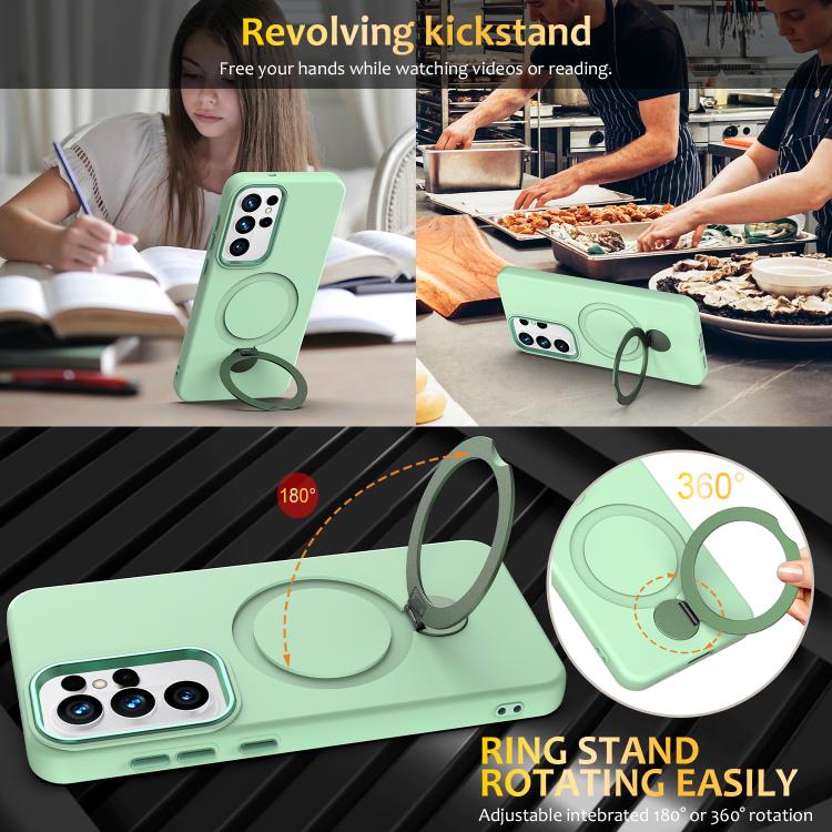 For Samsung Galaxy S26 Ultra 5G Gen1.5 Pivot Ring Holder TPU Hybrid PC Phone Case