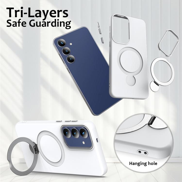 For Samsung Galaxy S26+ 5G Gen1.5 Pivot Ring Holder TPU Hybrid PC Phone Case