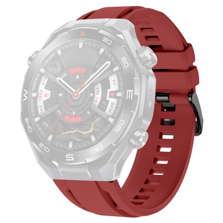 For Huawei Watch Ultimate 2 xDfind Black Buckle Sport Silicone Watch Band