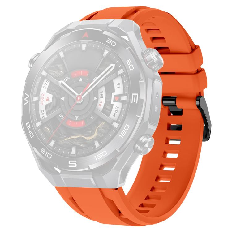 For Huawei Watch Ultimate 2 xDfind Black Buckle Sport Silicone Watch Band
