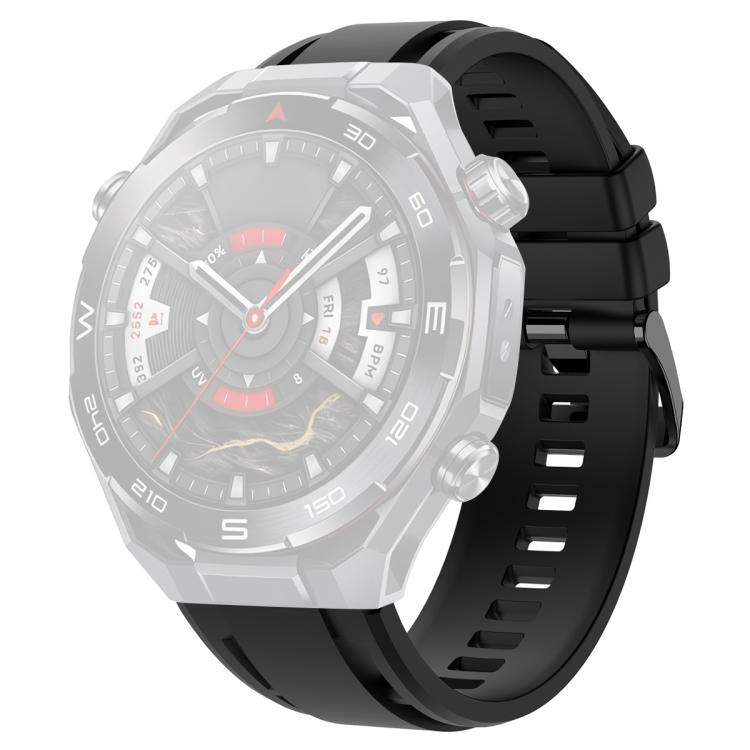 For Huawei Watch Ultimate 2 xDfind Black Buckle Sport Silicone Watch Band