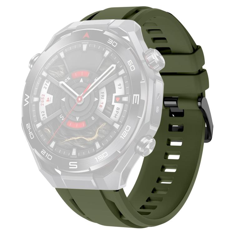 For Huawei Watch Ultimate 2 xDfind Black Buckle Sport Silicone Watch Band