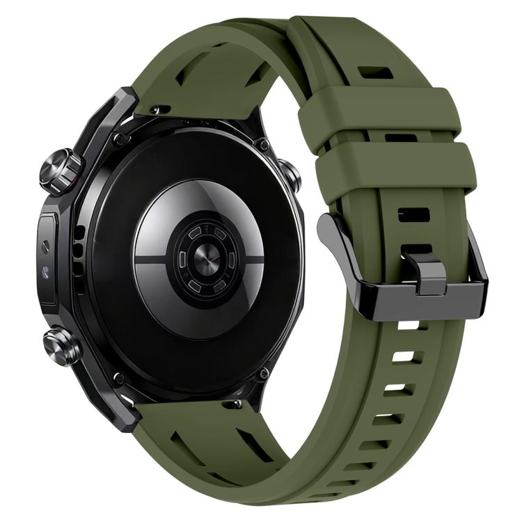 For Huawei Watch Ultimate 2 xDfind Black Buckle Sport Silicone Watch Band