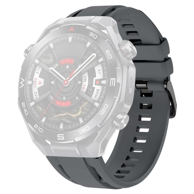 For Huawei Watch Ultimate 2 xDfind Black Buckle Sport Silicone Watch Band