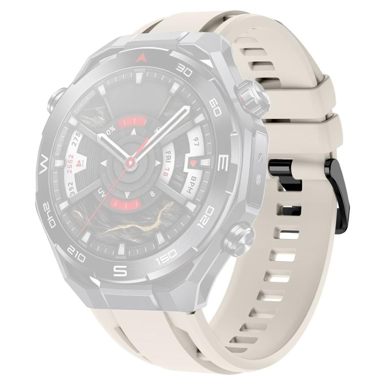 For Huawei Watch Ultimate 2 xDfind Black Buckle Sport Silicone Watch Band