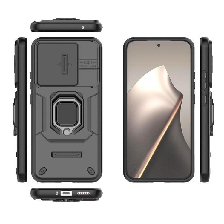 For Xiaomi 15T 5G Global Sliding Camshield TPU + PC Shockproof Phone Case with Holder