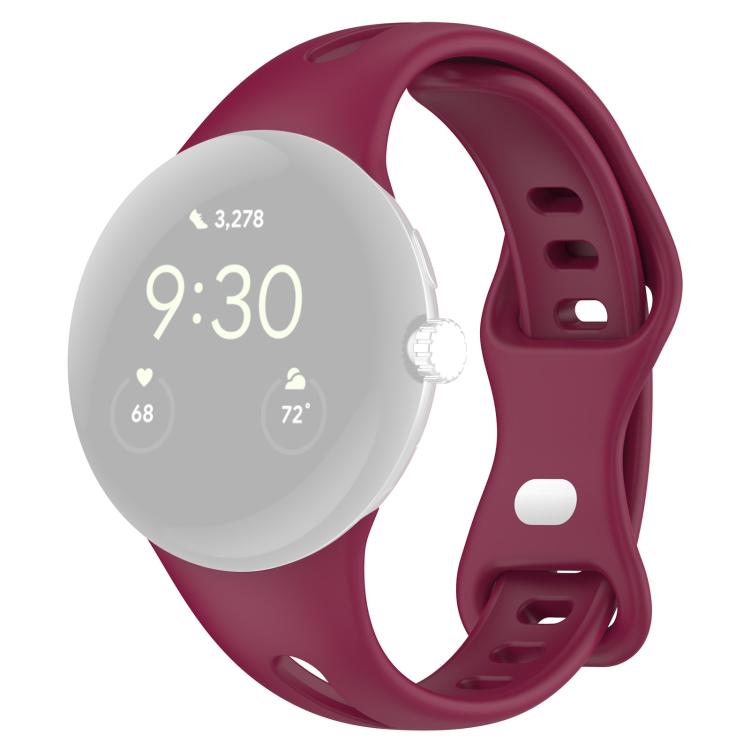 For Google Pixel Watch 4 / 3 / 2 / 1 41mm xDfind Small Waist Butterfly Buckle Silicone Watch Band