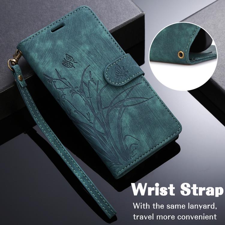 For Honor 400 Smart 4G / 5G Orchid Butterfly Embossed Leather Phone Case