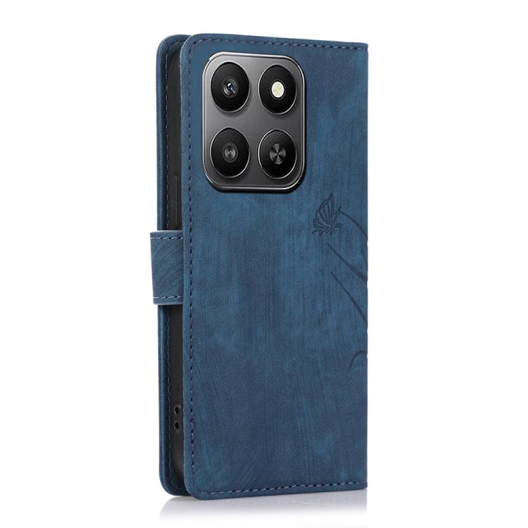 For Honor 400 Smart 4G / 5G Orchid Butterfly Embossed Leather Phone Case