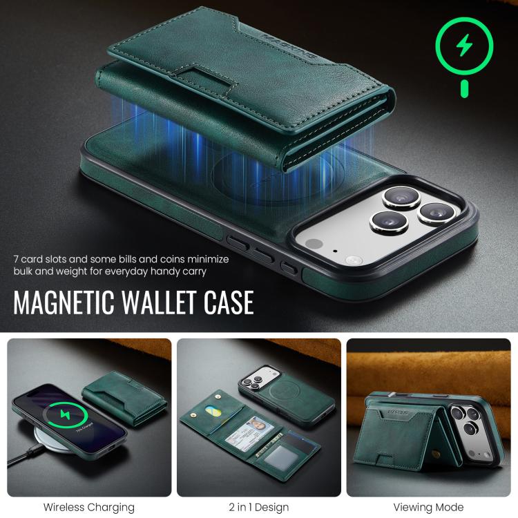 For iPhone 17 Pro Max MAGKING K4 Series MagSafe RFID Tri-fold Card Bag Detachable Phone Case