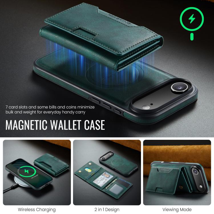 For iPhone Air MAGKING K4 Series MagSafe RFID Tri-fold Card Bag Detachable Phone Case