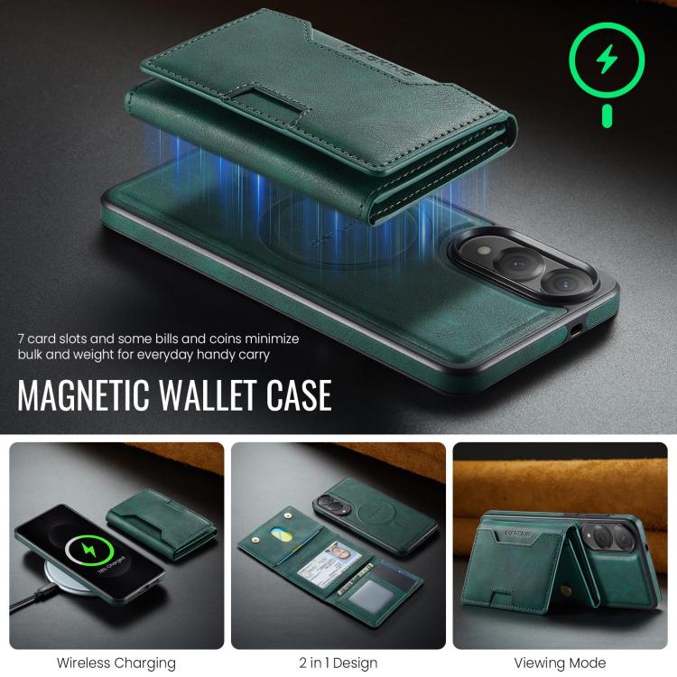 For Samsung Galaxy S25 Edge 5G MAGKING K4 Series MagSafe RFID Tri-fold Card Bag Detachable Phone Case
