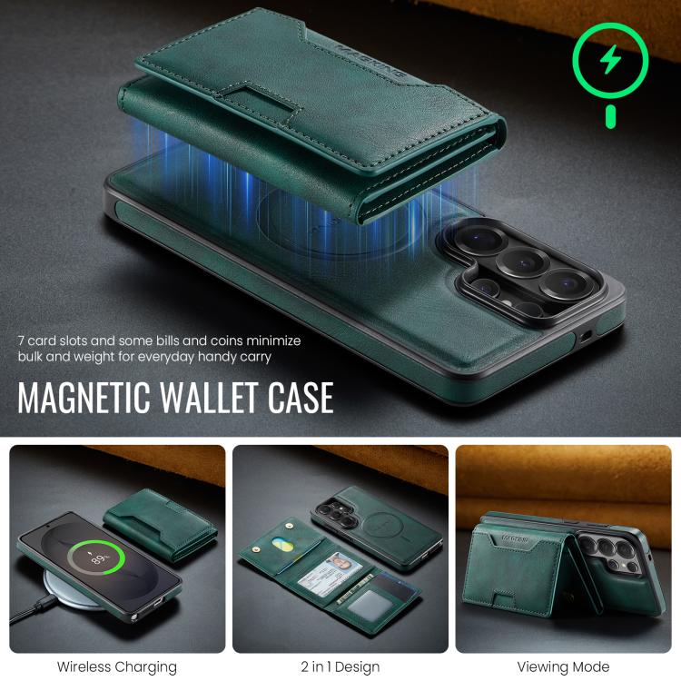 For Samsung Galaxy S26 Ultra 5G MAGKING K4 Series MagSafe RFID Tri-fold Card Bag Detachable Phone Case