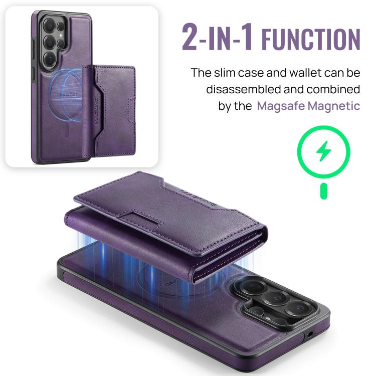 For Samsung Galaxy S26 Ultra 5G MAGKING K4 Series MagSafe RFID Tri-fold Card Bag Detachable Phone Case