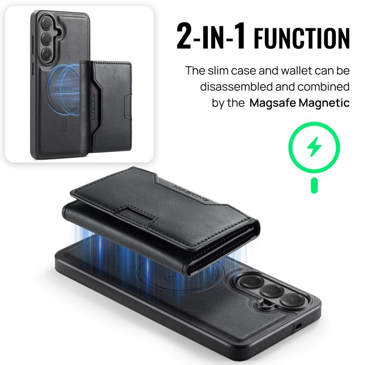 For Samsung Galaxy S26+ 5G MAGKING K4 Series MagSafe RFID Tri-fold Card Bag Detachable Phone Case