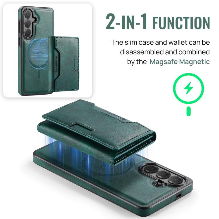 For Samsung Galaxy S26+ 5G MAGKING K4 Series MagSafe RFID Tri-fold Card Bag Detachable Phone Case