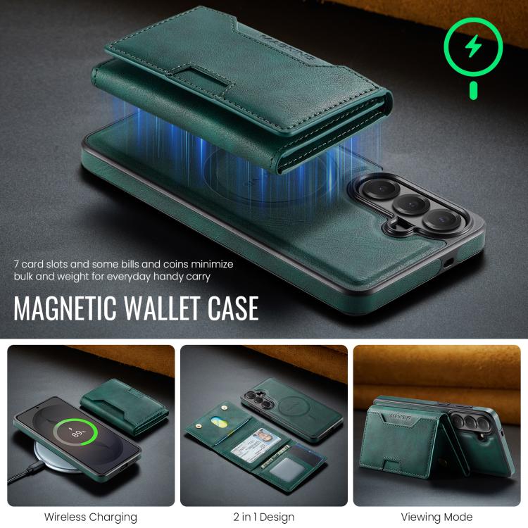 For Samsung Galaxy S26+ 5G MAGKING K4 Series MagSafe RFID Tri-fold Card Bag Detachable Phone Case