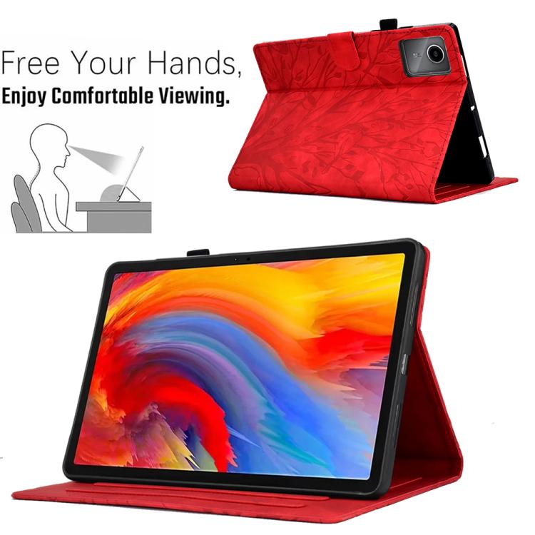 For Lenovo Xiaoxin Pad 12.1 2025 Fortune Tree Embossed Leather Smart Tablet Case