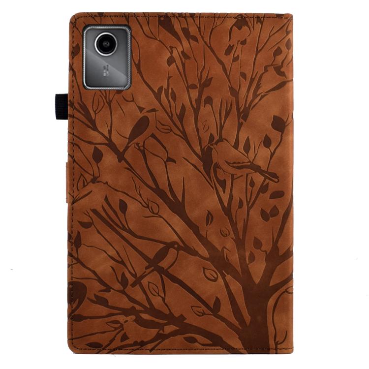 For Lenovo Xiaoxin Pad 12.1 2025 Fortune Tree Embossed Leather Smart Tablet Case