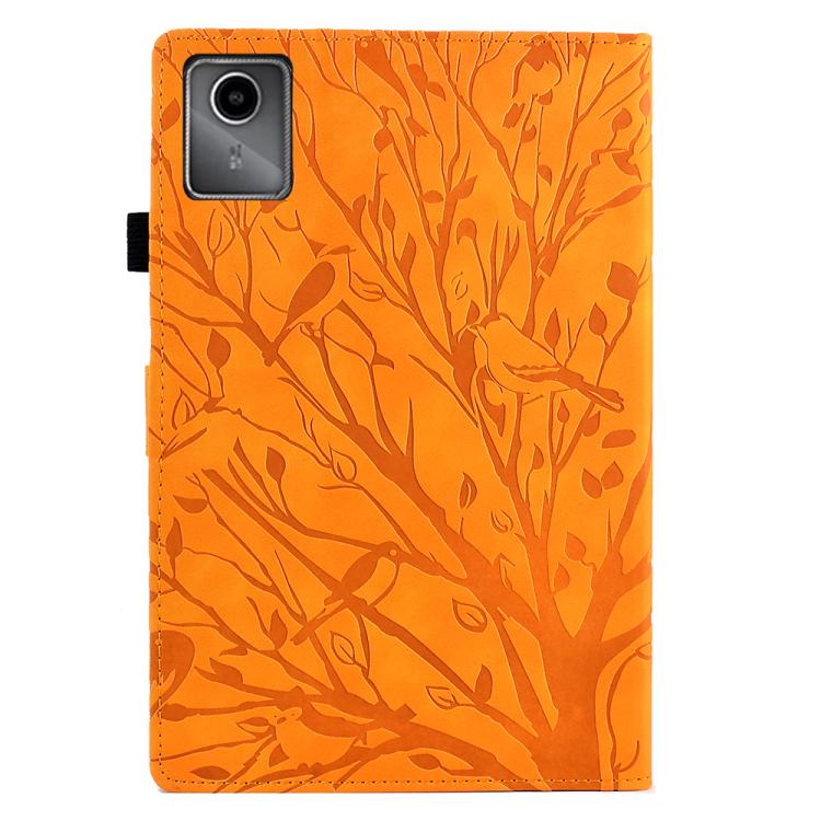 For Lenovo Xiaoxin Pad 12.1 2025 Fortune Tree Embossed Leather Smart Tablet Case