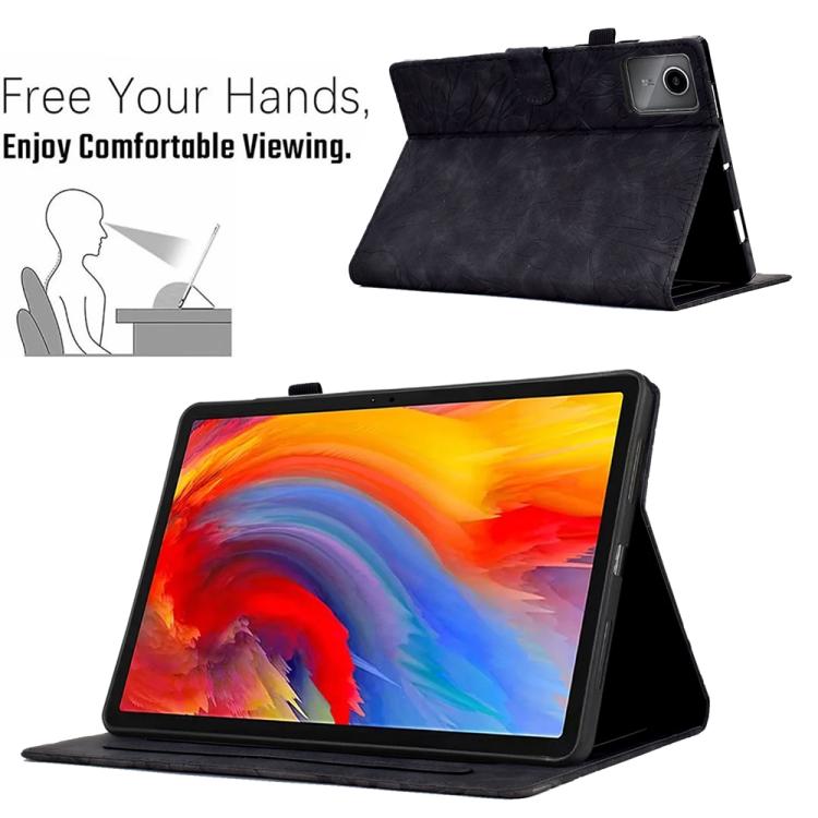 For Lenovo Xiaoxin Pad 12.1 2025 Fortune Tree Embossed Leather Smart Tablet Case