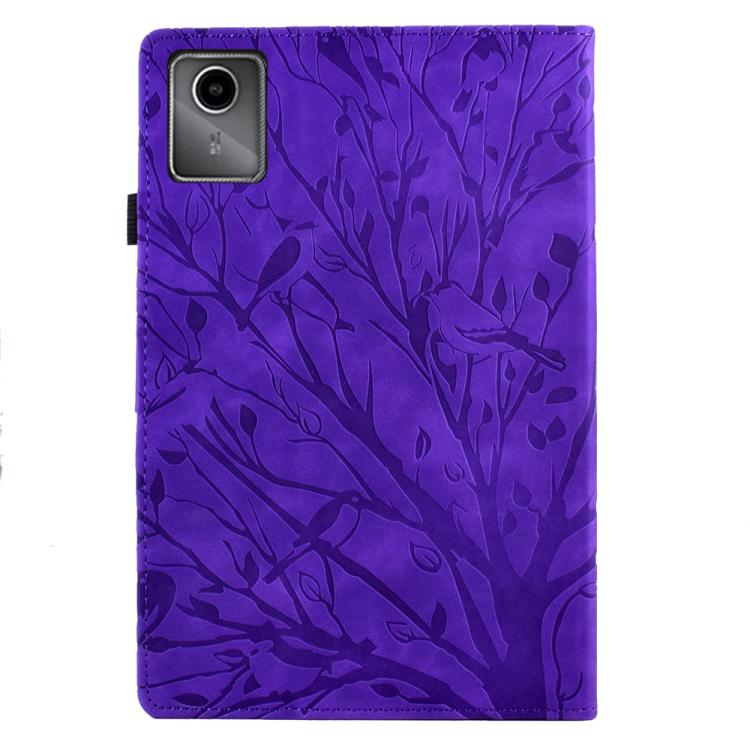 For Lenovo Xiaoxin Pad 12.1 2025 Fortune Tree Embossed Leather Smart Tablet Case