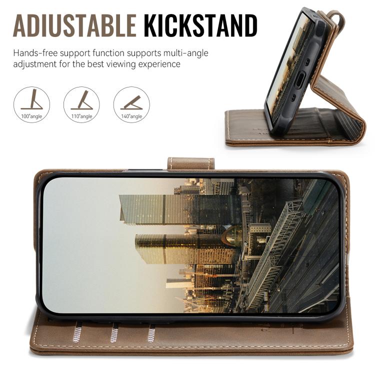 For iPhone Air AutSpace A05 2 in 1 Retro Calf Texture MagSafe Magnetic Phone Case