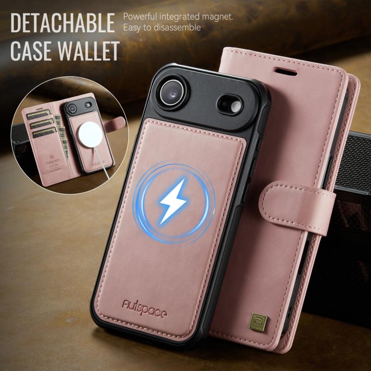 For iPhone Air AutSpace A05 2 in 1 Retro Calf Texture MagSafe Magnetic Phone Case