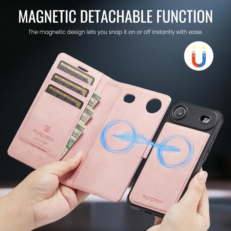 For iPhone Air AutSpace A05 2 in 1 Retro Calf Texture MagSafe Magnetic Phone Case