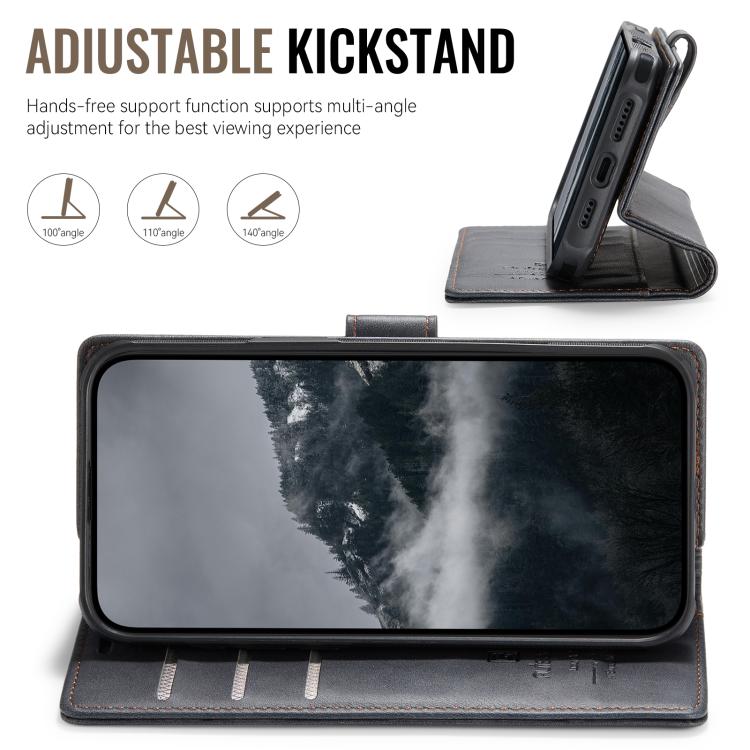 For iPhone 16 Plus AutSpace A05 2 in 1 Retro Calf Texture MagSafe Magnetic Phone Case