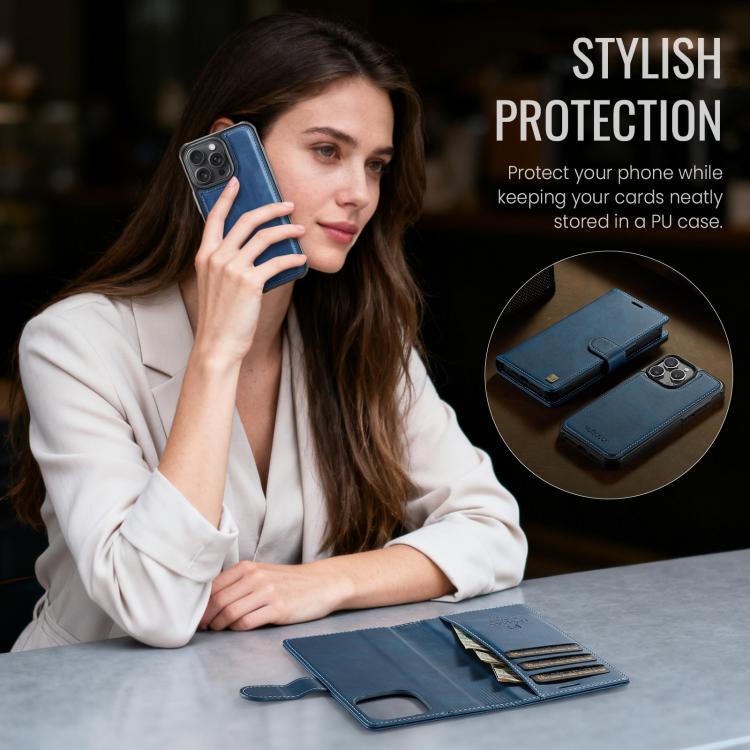 For iPhone 15 Pro AutSpace A05 2 in 1 Retro Calf Texture MagSafe Magnetic Phone Case