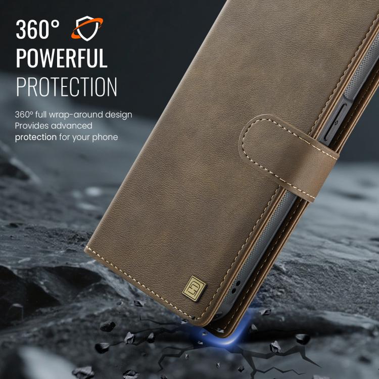 For iPhone 15 Plus AutSpace A05 2 in 1 Retro Calf Texture MagSafe Magnetic Phone Case