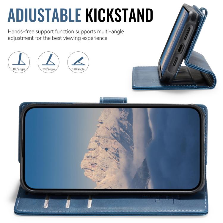 For iPhone 15 AutSpace A05 2 in 1 Retro Calf Texture MagSafe Magnetic Phone Case